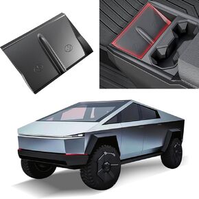 2 PCS Center Console Wireless Charging Space & Cup Holder for 2024 Tesla Cybertruck,Center Console Interior Accessories