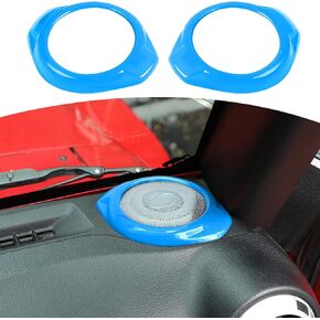 RT-TCZ for Jeep JK A Pillar Speaker Trim Cover for Jeep Wrangler JK JKU 2015 2016 2017 ABS Black Carbon Fiber Interior Accessories 2pcs