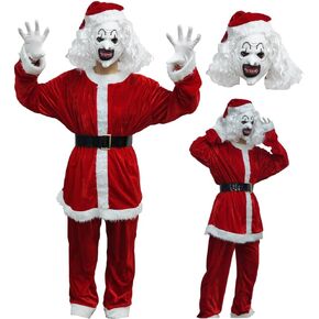 Art the Clown Christmas Costume Killer Clown Cosplay Outfit Suit with Mask
