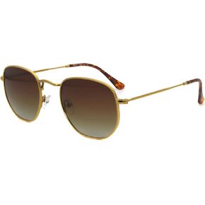 RICH MODE Polarized Hexagon Sunglasses for Women Men Polygon Square Sun Glasses UV400 Protection Metal Frame