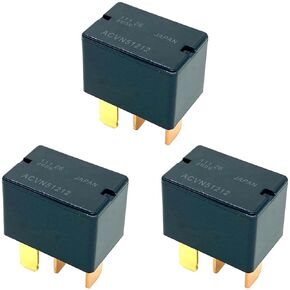 3-Piece Set ACVN51212 Relay 12VDC 20A 4-Pin Compatible for Honda Accord, Civic, CR-V Vehicles