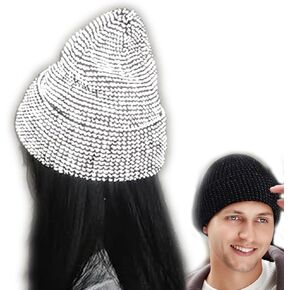 Reflective Cap, Beanie Reflective Hat, Night Reflective Knit Hat, Fall and Winter Small Caps, Suitable for Both Men and Women
