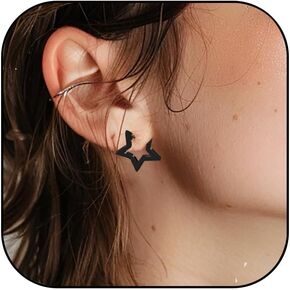 Gothic Earrings Black Spike Earrings Y2K Earrings Huggie Hoop Earrings Grunge Punk Earings Punk Earrings Jewelry For Women