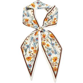 Long Skinny Mulberry Silk Scarf for Women Neck,Purse,Handbags,Bags,Tie Bandana,Hair Head Ribbon Silk Headband Scarf