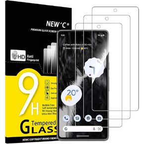 NEW'C [3 Pack] Designed for Google Pixel 7 Screen Protector Tempered Glass, Case Friendly Ultra Resistant