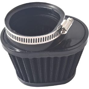 Motorcycle Air Filter Mushroom Head Engine Air Cleaner Tapered High Flow Oval Engine Air Filter Universal 60MM Replacement Engine Filter Fit Motocross Carburetor Cleaner for Pit Dirt Bike (Black)