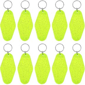 PATIKIL Vintage Motel Keychain, Blank Hotel Keychains Rhombus Retro Key Tag for DIY Crafts Ornament Luggage Labels with Spots