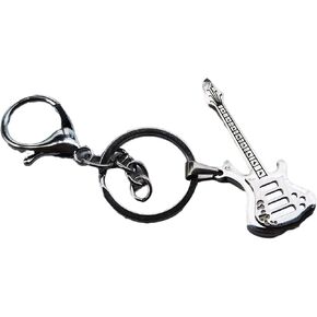 Floette Cool Guitar Key Chains Car Charms Key Rings Cute Keychains for Music Lovers Bag Pendant Gift