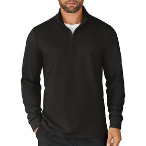 COOFANDY Men's Quarter Zip Up Pullover Lightweight Mock Neck Sweatshirt Casual Long Sleeve Polo Shirt