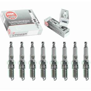 8 pc NGK V-Power Spark Plugs compatible with Cadillac Escalade 5.3L 5.7L 6.0L 6.2L V8 1999-2014