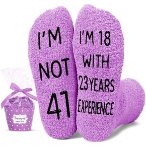 HAPPYPOP Funny Birthday Socks for Mom - Birthday Gifts for 45 50 Year Old Women, Birthday Socks for Women