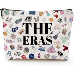 QualityLife May Your Best Era White Makeup Bag for Singer Fans.White Cosmetic Bag T.S