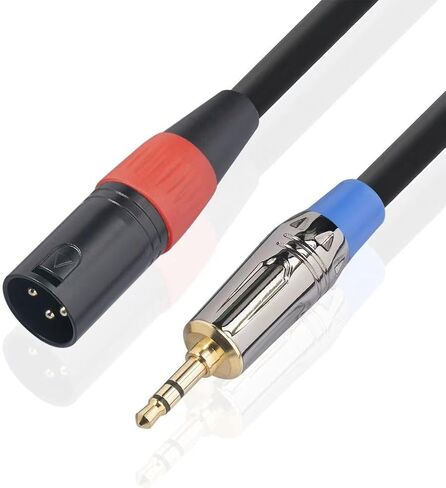 XLR to 3.5mm Cable Balanced 1ft Gold-Plated XLR Female to 1/8 TRS Microphones Audio Cable-30cm in Saudi Arabia