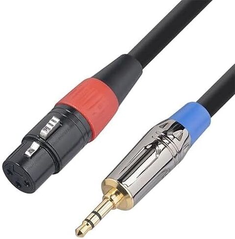 XLR to 3.5mm Cable Balanced 1ft Gold-Plated XLR Female to 1/8 TRS Microphones Audio Cable-30cm in Saudi Arabia