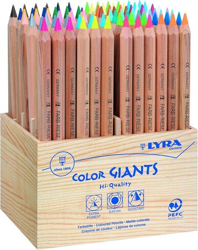 Lyra Color-Giants Skin Tone Colored Pencils - Set of 12 count colored pencils With A 6.25mm Core - Highly Pigmented Pencils for All Artists - Durable Color Pencils Set for Drawing Coloring and More in Saudi Arabia