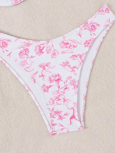 SHENHE Women's Underwire 2 Piece Swimsuits Floral High Cut Bikini Set Bathing Suit in Saudi Arabia