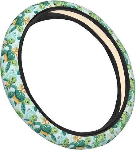 Birds Blooming Cherry Steering Wheel Covers Anti-Slip Elasticity Car Accessories Steering Wheel Protector Universal 15 Inch for Cars SUV Vehicle Truck in Saudi Arabia