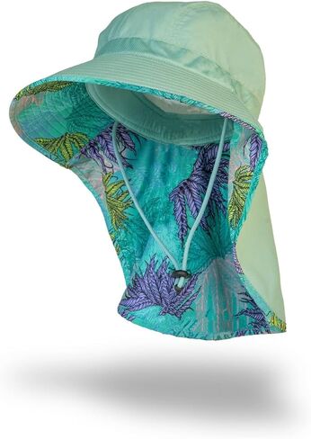 FARMER'S DEFENSE Mesh Sun Hat for Men and Women | Adjustable Strap and Neck Flap | Unisex Bucket Hat with UV Protection for Gardening, Fishing, Golfing, Beach, Outdoor Activities | UPF 50+ | Cream in Saudi Arabia