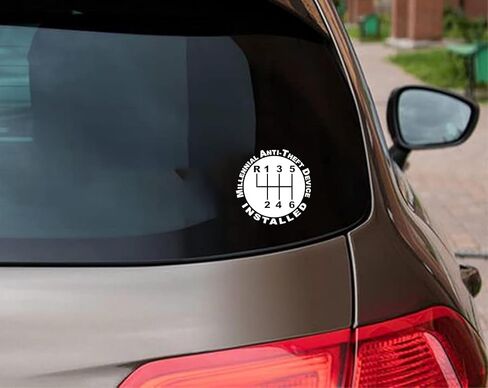 Millennial Anti Theft Device Installed Sticker for Car, Bike, SUV, Truck, Helmet, Laptop, Water Bottle, Notebook, Decal Window, Guitar, Skateboard, Bumper Vinyl Waterproof Sticker 5 inch (White) in Saudi Arabia