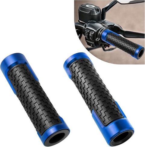 2PCS Dirt Bike Grips,Cool 7/8" Motorcycle Grips with Anti-Slip Bump Design for Comfortable Grip Dirtbike Grips,Universal Motorcycle Accessories Motorcycle Handlebar Grips (Black) in Saudi Arabia