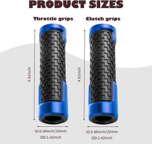 2PCS Dirt Bike Grips,Cool 7/8" Motorcycle Grips with Anti-Slip Bump Design for Comfortable Grip Dirtbike Grips,Universal Motorcycle Accessories Motorcycle Handlebar Grips (Black) in Saudi Arabia