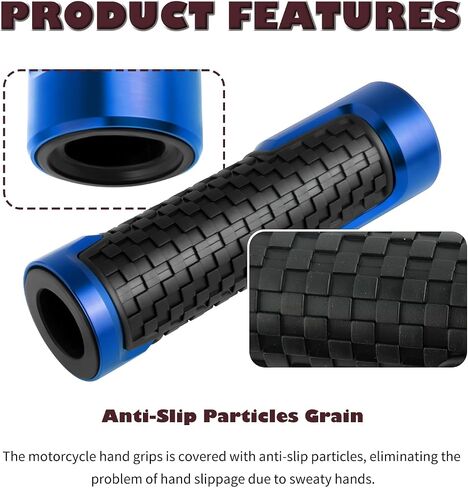 2PCS Dirt Bike Grips,Cool 7/8" Motorcycle Grips with Anti-Slip Bump Design for Comfortable Grip Dirtbike Grips,Universal Motorcycle Accessories Motorcycle Handlebar Grips (Black) in Saudi Arabia