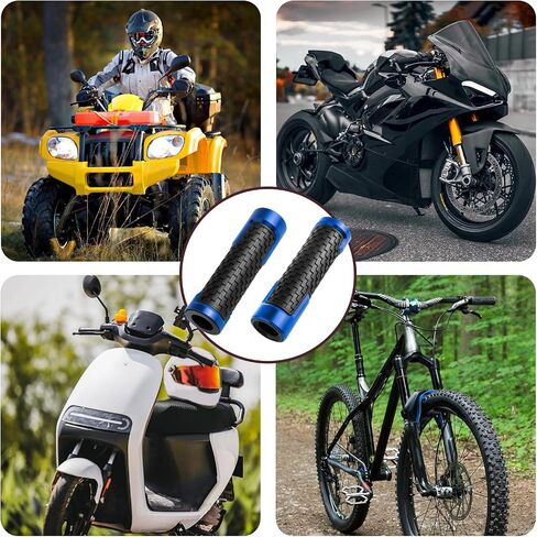 2PCS Dirt Bike Grips,Cool 7/8" Motorcycle Grips with Anti-Slip Bump Design for Comfortable Grip Dirtbike Grips,Universal Motorcycle Accessories Motorcycle Handlebar Grips (Black) in Saudi Arabia