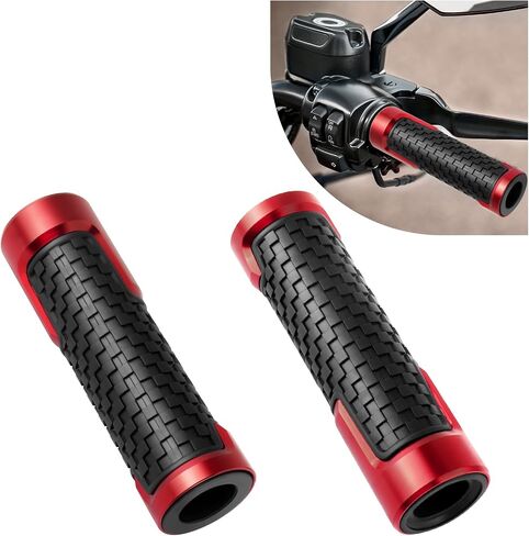 2PCS Dirt Bike Grips,Cool 7/8" Motorcycle Grips with Anti-Slip Bump Design for Comfortable Grip Dirtbike Grips,Universal Motorcycle Accessories Motorcycle Handlebar Grips (Black) in Saudi Arabia