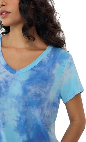 Joyaria Womens Pajama Sets Short Sleeve and Capri Pants Soft Bamboo Viscose 2 Pieces Sleepwear Lounge Set in Kuwait