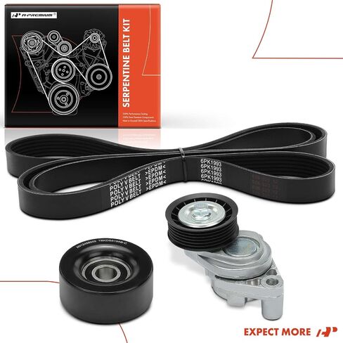 A-Premium Engine Serpentine Drive Belt Kit with Tensioner & Idler Pulley Compatible with Pontiac GTO 2004 2006, 5.7L 6.0L in Saudi Arabia