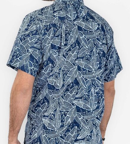 Mens 100% Hand Dyed Batik Cotton Hawaiian Shirt Casual Short Sleeve Button Down Shirts Seminyak Bali in Saudi Arabia