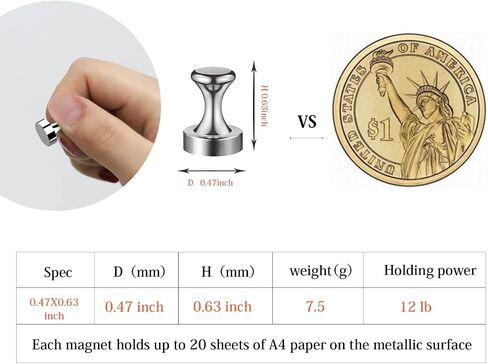 20 Sets Magnetic Pushpins,Magnetacks Magnet Thumbtack, Poster and Photo Hangers for Walls Bulletin Boards in Saudi Arabia