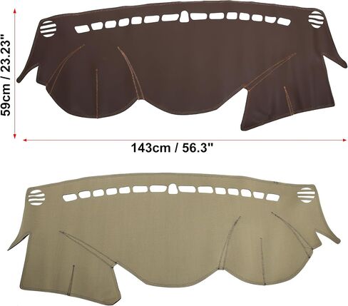 X AUTOHAUX Car Dashboard Cover Non-Slip Faux Leather Dash Board Protector Cover Mat for Hyundai Sonata 2011-2014 Brown in Saudi Arabia