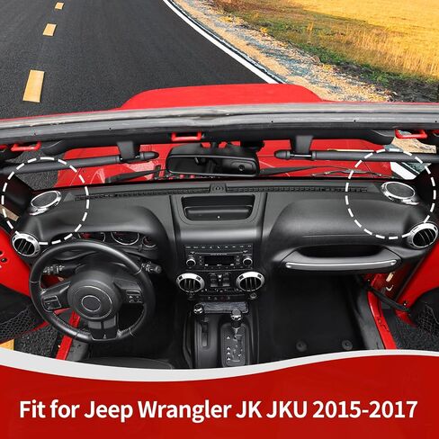 RT-TCZ for Jeep JK A Pillar Speaker Trim Cover for Jeep Wrangler JK JKU 2015 2016 2017 ABS Black Carbon Fiber Interior Accessories 2pcs in Saudi Arabia