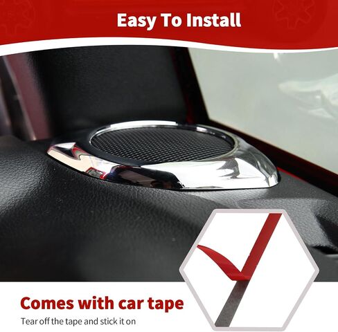 RT-TCZ for Jeep JK A Pillar Speaker Trim Cover for Jeep Wrangler JK JKU 2015 2016 2017 ABS Black Carbon Fiber Interior Accessories 2pcs in Saudi Arabia