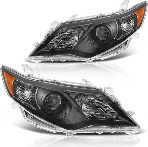 DWVO Projector Headlights Assembly Compatible with 12 13 14 2012 2013 2014 Camry L/Le/Xle/Hybrid Headlamp Replacement Black Housing Pair Driver and Passenger Side in Saudi Arabia