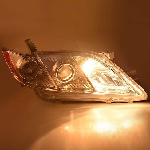 مجموعة المصابيح الأمامية لجهاز العرض DWVO متوافقة مع 12 13 14 2012 2013 2014 Camry L/Le/Xle/Hybrid استبدال المصابيح الأمامية زوج الإسكان الأسود للسائق وجانب الركاب in Saudi Arabia