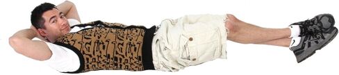 Costume Agent 80's Movie Day Off Button Up Costume Sweater Vest Black/Gold in Saudi Arabia