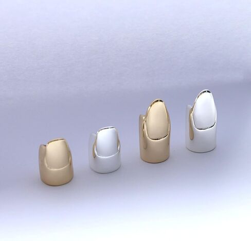 LIANXUE Metal Nail Cover Ring Hip Hop Cosplay Unisex Punk Gold Silver Color Copper Finger Ring Party Jewelry Accessories Gift Copper in Kuwait