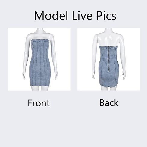 Denim Dress Women Summer Sexy Sleeveless Off Shoulder Casual Bodycon Mini Dress Cocktail Party Wear in Kuwait