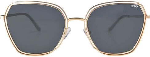 BEDO Fashion Polarized Sunglasses For Women Framing Square Eyewear Gold Metal Frame Retro Shade Glasses in Saudi Arabia