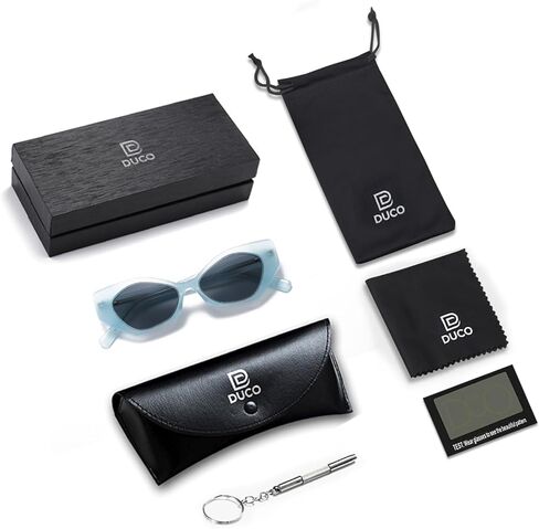 DUCO Trendy Sunglasses for Women Men Retro Vintage Polarized Shades Acetate Frame Y2K Designer Style Sun Glasses DC1250 in Kuwait
