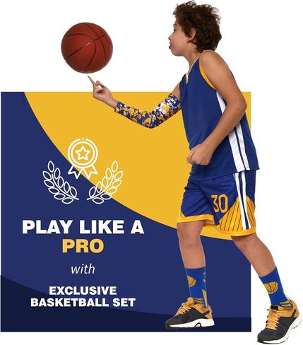 Shorts Youth Kids Athletic Shorts Sport Activewear Quick Dry Basketball Socks and Arm Sleeves in Saudi Arabia