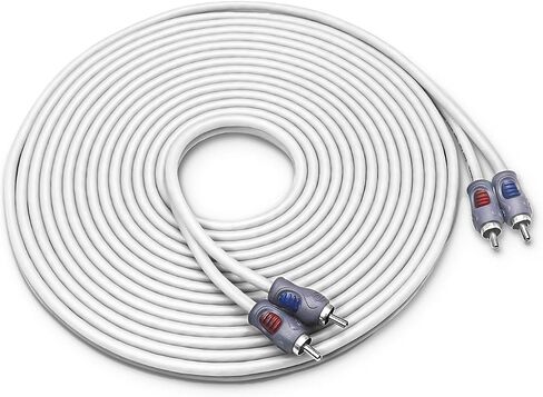 Recoil RMI412 Tinned Oxygen Free Copper 4-Channel 12ft RCA Audio Interconnects Cable for High-End Car Audio Marine Motorcycle & UTV ATV Audio Triple-Shielded with Noise Rejection for Tough Environment in Saudi Arabia