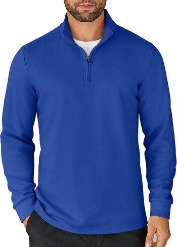 COOFANDY Men's Quarter Zip Up Pullover Lightweight Mock Neck Sweatshirt Casual Long Sleeve Polo Shirt in Kuwait