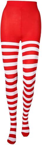 Sock Striped Xmas Stocking Christmas Hose Tights Full Length High Stocking Leggings Party Cosplay Accessaries in Saudi Arabia