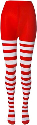 Sock Striped Xmas Stocking Christmas Hose Tights Full Length High Stocking Leggings Party Cosplay Accessaries in Saudi Arabia