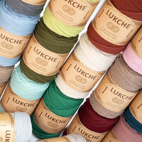 Braided Macrame Cord 3mm x 93yards (279 Feet), Cotton Macrame Cord, Colored Rope, Macrame Yarn, Colored Craft Rope for Wall Hanging, Plant Hangers, Crafts, for Knitting (White 3mm) 1 in Kuwait