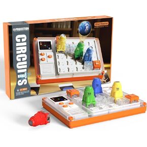 1000+STEM Kits for Kids Age 7-8-10-12 Space Circuit Board for Boys Gifts with Projector, Electric Circuit Building Toys & Science Exploration Kit for Girls 7 8 9 10 11 12+ Year Old