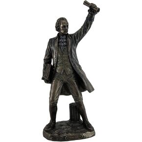 Veronese Design 13 Inch Tall Alexander Hamilton Founding Father Declaration of Independence American Gift and Collectible Cold Cast Bronzed Resin Statue